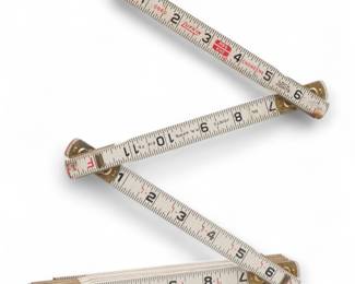 Vintage Lufkin 066D 6ft Red-End Wood Folding Ruler