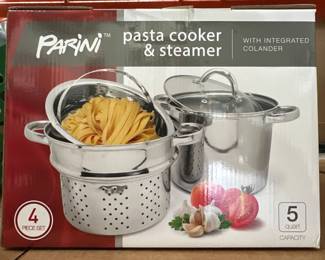 Parini 5-Quart Pasta Cooker & Steamer 4pc Set