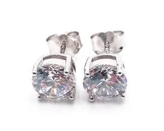 YGI 925 Sterling Silver Cubic Zirconia Stud Earrings