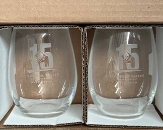 Pair of Glass Tumblers with Thunder Valley Logo