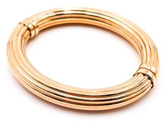 Gold-Tone Metal Tubular Bangle Bracelet