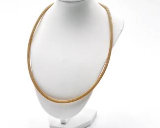 Gold-Tone Mesh Chain Necklace