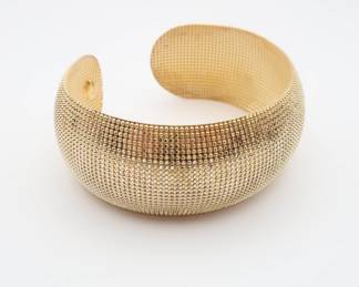 Gold-Tone Textured Cuff Bracelet