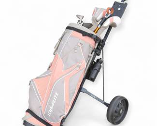 Top Flite Pink Golf Bag w/ Literider Stand and Clubs