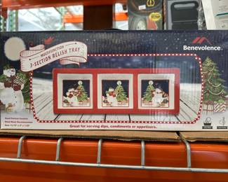 Benevolence 3-Section Relish Tray with Holiday Design