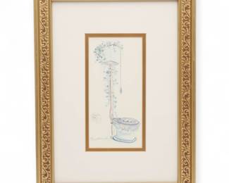 Peggy Abrams Framed Bathroom Art Print
