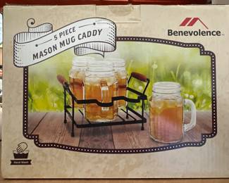 Benevolence 5-Piece Mason Mug Caddy Set