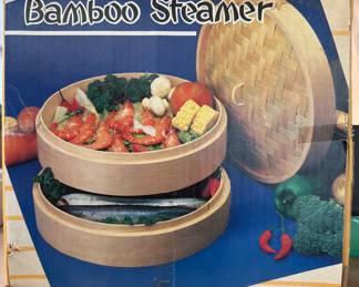 3-Piece Bamboo Steamer Set with Lid