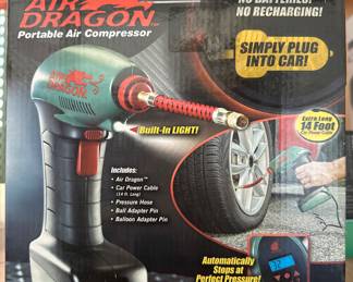 Air Dragon Portable Air Compressor with Built-In Light