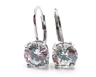 925 Sterling Silver Cubic Zirconia Drop Earrings