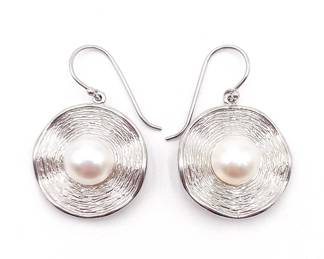 925 Sterling Silver Drop Earrings with Freshwater Pearls