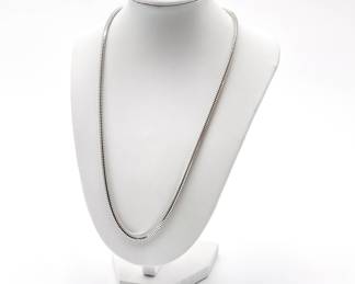 Milor Italy 958 Sterling Silver Snake Chain Necklace