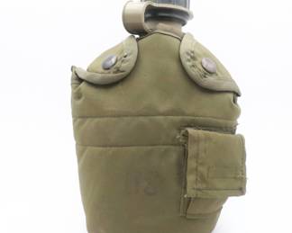 US Military Issue Canteen with Green Canvas Cover