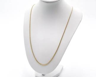 925 Italy Gold-Toned Rope Chain Necklace