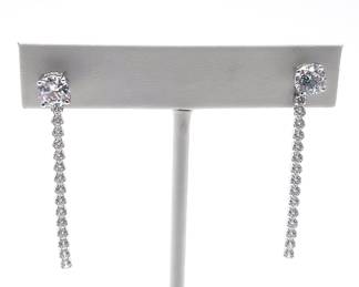 Milor Italy 925 Sterling Silver CZ Drop Earrings