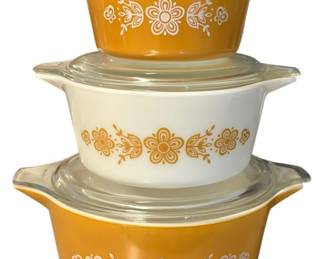 Vintage Pyrex Butterfly Gold