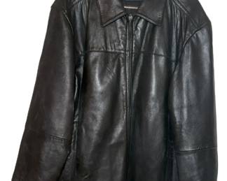 Claiborne Leather Jacket Mens