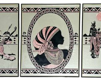 African Themed Mirror Wall Art