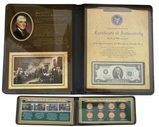1976 Bicentennial $2 Bill Lincoln Pennies