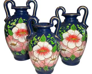 Handpainted Clay Vases