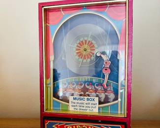 Vintage cardboard acrobat music box , Otagiri