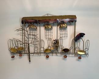 Metal vintage wall sculpture