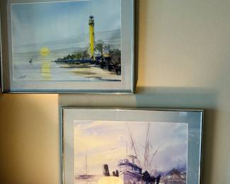 Signed Bookmyer watercolors