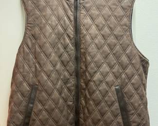 Johnston & Murphy men's reversable leather/wool vest