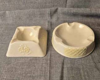 Belleek Basketweave Design Ash Trays