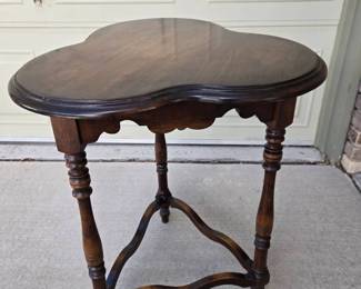 Antique Cloverleaf Side Table