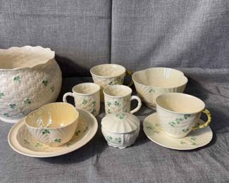 Belleek Vintage Shamrock Set
