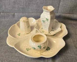 Belleek, 5 PC Shamrock Set