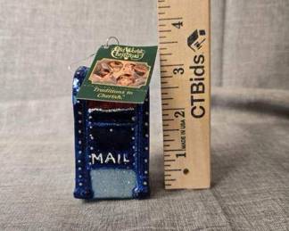 Old World Christmas Mailbox Glass Ornament
