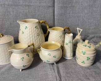 Belleek Vintage Shamrock Tea Set