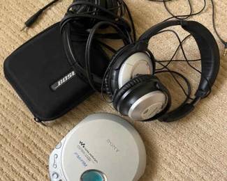 Sony Walkman and Headphones plus Bose Headphones