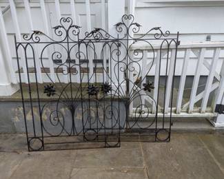 Wrought iron decorative gate pieces