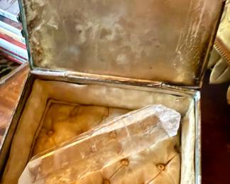 Interior of jewel box as found with old crystal point!