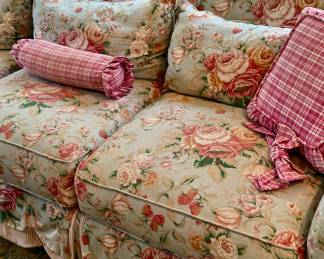 Loving this Scalamandre sofa