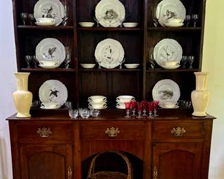 Antique English walnut hutch circa 1780s