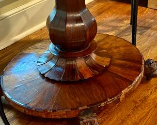 Fluted hand carved assembled base