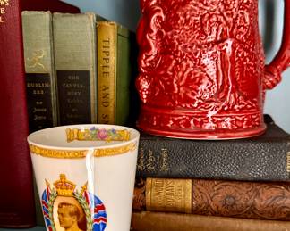 Coronation cup and majolica