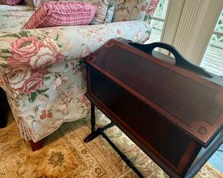 Old mahogany sewing table