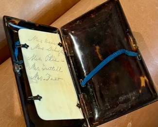 Interior of card sleeve