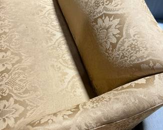 Pair of stunning gold damask love seats!