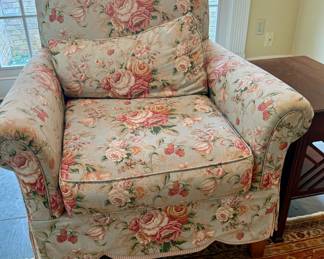 Scalamandre chair with great detailed skirt