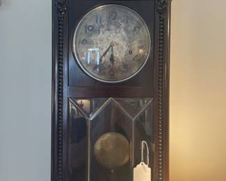 Victorian mahogany wall clock