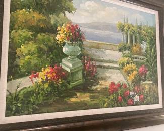Wonderful garden landscape painting