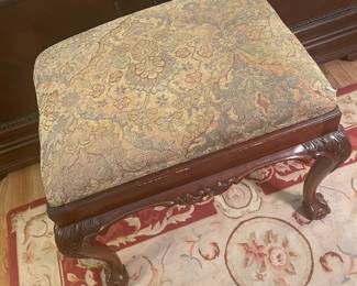 Chippendale mahogany bench