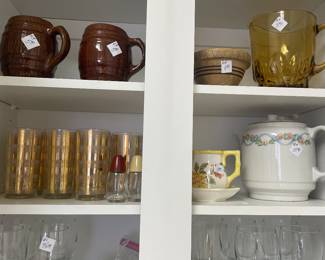 More glassware and kitchen collectibles