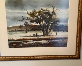 Original Jack Deloney watercolor landscape